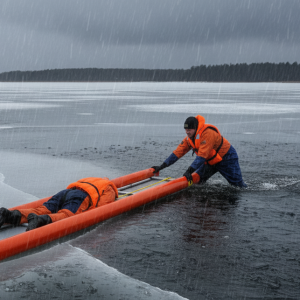 "УСЛП" - надувное спасательное устройство спасения из ледяной полыньи для МЧС, спасателей