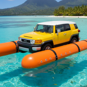 Плавучие надувные понтоны для строительства и перевозки грузов